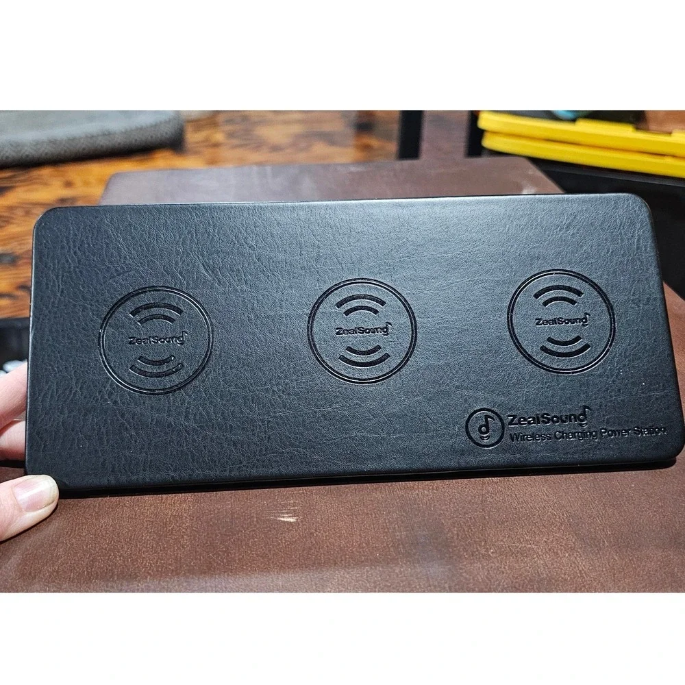 ZealSound Triple Wireless Charging Station WG-3B Black Qi 3-Device Charger Pad